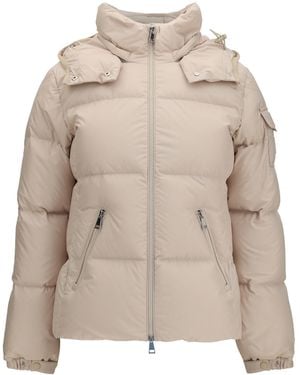 Moncler Fourmines Hooded Short Down Jacket - Natural