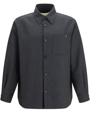 Valentino Vlogo Wool Blend Jacket - Gray