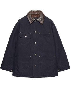 Prada Canvas Padded Jacket - Blue