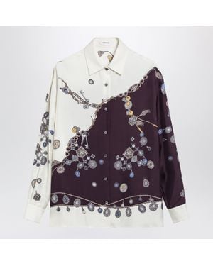 Versace Stolen Jewels Printed Shirt - Purple