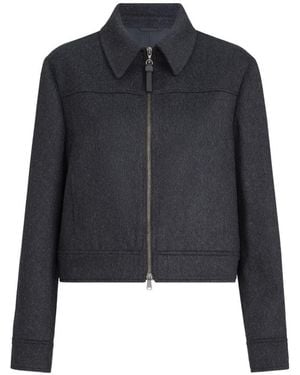 Brunello Cucinelli Zipped Wool Jacket - Blue