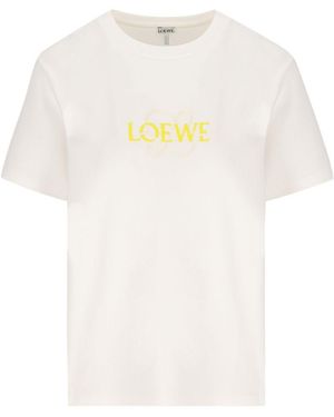 Loewe Logo Cotton T-Shirt - White