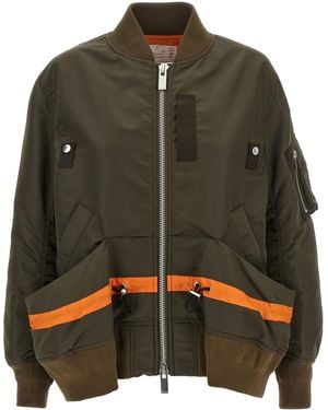 Sacai Drawstring Bomber Jacket - Multicolor