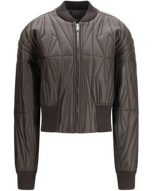 Moncler Rick Owens Geocamo Leather Jacket + Rick Owens - Black