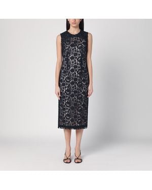 P.A.R.O.S.H. Lace Midi Dress - Black