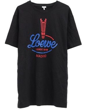 Loewe Logo Cotton T-Shirt - Black