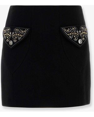 Versace Virgin Wool Mini Skirt - Black