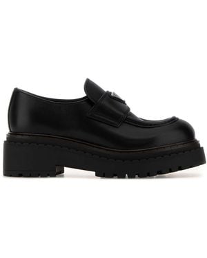 Prada Leather Loafers - Black