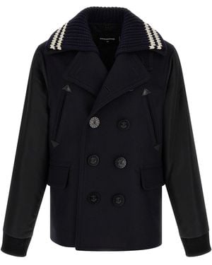 DSquared² 'Hybrid Peacoat' Coat - Blue