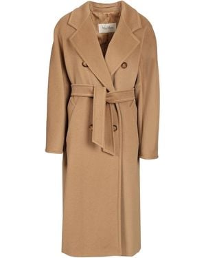 Max Mara Madame Double-Breasted Coat - Natural