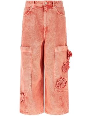 Ganni Cropped Jeans - Orange