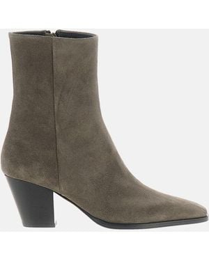 Aeyde Hedvig Cowboy Ankle Boots - Gray