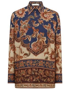 Zimmermann Aster Printed Silk Shirt - Multicolor