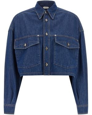 Versace Cropped Shirt - Blue