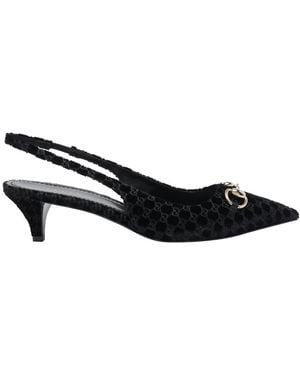 Gucci Horsebit Slingback - Black