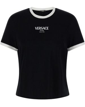 Versace Top With Print - Black