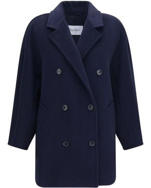 Max Mara Rebus Double-Breasted Jacket - Blue