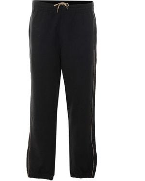 Burberry Check Trim Pants - Black