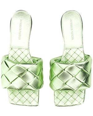 Bottega Veneta Flat Sandal The Lido - Green