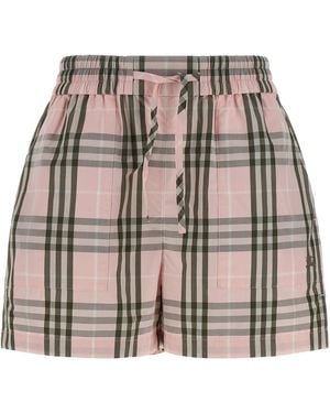 Burberry Evelyn Chk Shorts - Pink