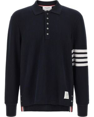 Thom Browne Cotton Polo Shirt - Blue