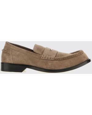 Loewe Bobine Suede Calf Leather Penny Loafers With Leather Sole - Multicolor