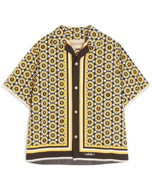 Valentino Garavani 'Bulles Royales' Bowling Shirt - Metallic