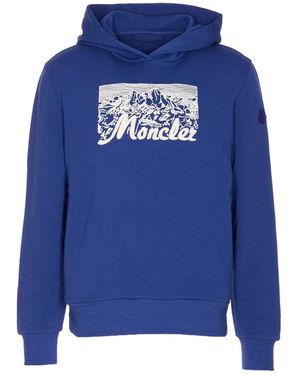 【関税/送料無料】MONCLER*Graphic Printed Long-Sleeved Hoodie Moncler logo-print Sleeve Hoodie | Black | FARFETCH
