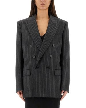 Saint Laurent Cassandre Double-breasted Jacket - Black