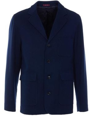 Gucci Cotton Jersey Monobreasted Jacket - Blue