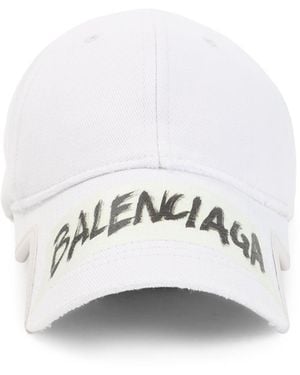 Balenciaga Dirty Cotton Cap - White