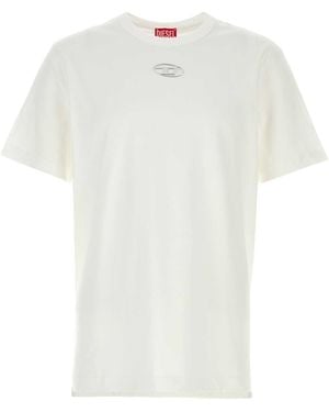 DIESEL Cotton T-Adjust T-Shirt - White