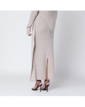 Entire studios Light Long Wool Skirt - White