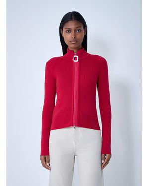 JW Anderson Jw Anderson Rib Cardigan - Red