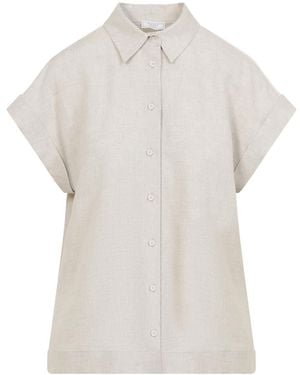 Peserico Linen Ss Shirt - White