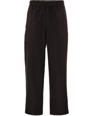 A.P.C. Recycled Wool-Blend Pants With Drawstring - Black