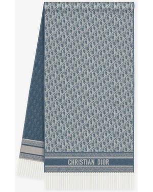 Dior Dior Dior Oblique Cashmere Scarf - Blue
