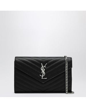 Saint Laurent Clutch With Chain Cassandre - Black