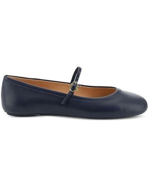 Gianvito Rossi Fabric Ballet Flats - Blue