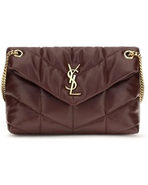 Saint Laurent Puffer Toy Shoulder Bag - Purple