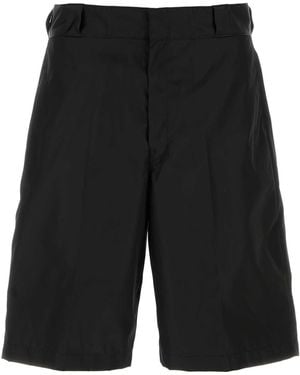 Prada Black Re-nylon Bermuda Shorts
