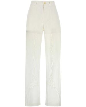 Marine Serre Cotton Pant - White