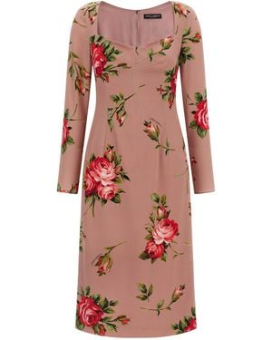 Dolce & Gabbana 'Bouquet Rose' Dress - Multicolor