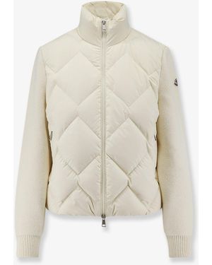 Moncler Wool And Cashmere Blend Padded Jacket - White