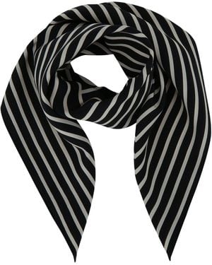 TOTEME Signature Monogram Silk Scarf - Black