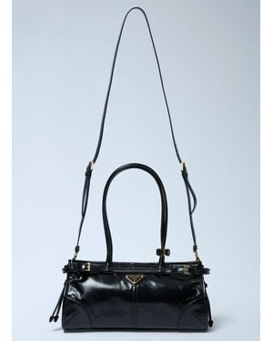 Prada Medium Leather Handbag - Blue