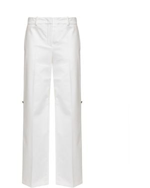 Fendi Technical Canvas Straight-Leg Pants - White