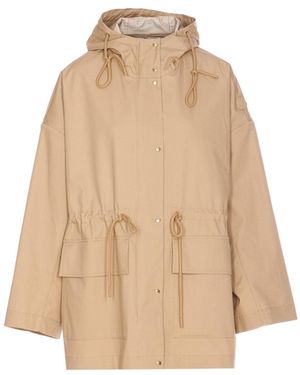 Moncler Gaillon Short Parka in Natural | Lyst
