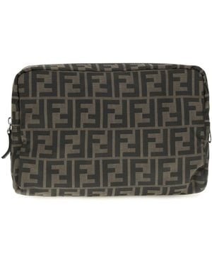 Fendi Medium Superlight Ff Zucca Fabric Beauty Case - Gray