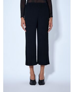 Issey Miyake Hatching Pleats Pants - Blue